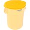 Global Industrial Flat Lid, Yellow, Plastic 240465YL - alternate 3